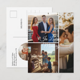 Minimalistische aangepaste foto ter liefdevolle he uitnodiging briefkaart