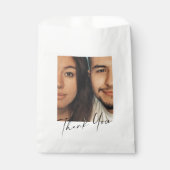 Minimalistische aangepaste foto voor modern script bedankzakje (Voorkant)