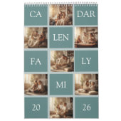Minimalistische aangepaste gezinsfoto 2026 kalender (Hoes)