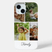 Minimalistische aangepaste gezinsfoto collage met  Case-Mate iPhone case (Achterkant)