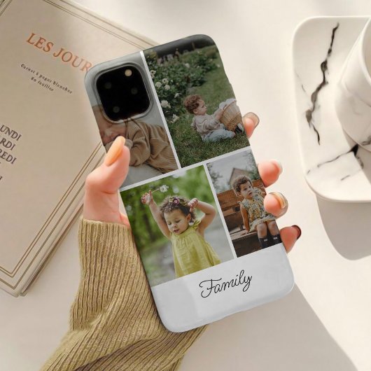 Minimalistische aangepaste gezinsfoto collage met  Case-Mate iPhone case