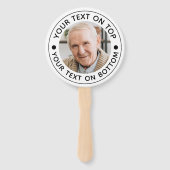 Minimalistische aangepaste kleuren voor foto's handwaaier (Achterkant)