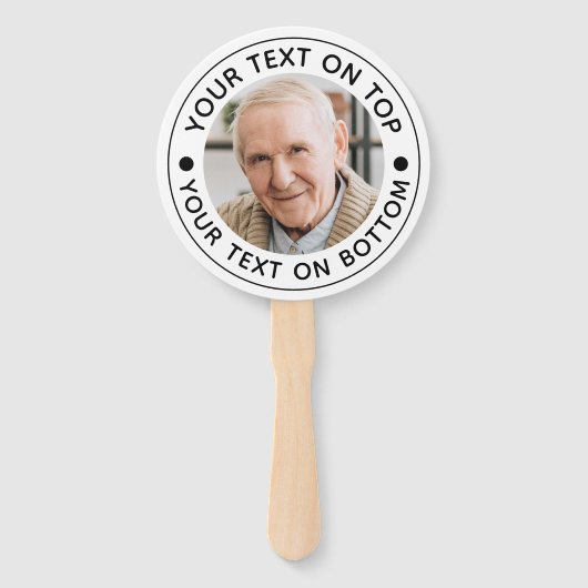 Minimalistische aangepaste kleuren voor foto's handwaaier (Achterkant)