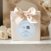 Minimalistische aangepaste lichtblauw dank u Stick Ronde Sticker