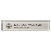 Minimalistische aangepaste Logo-bedrijfsactiviteit Naambordje (Voorkant)