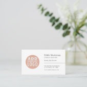 Minimalistische aangepaste logo moderne toevoeging visitekaartje (Staand voorkant)
