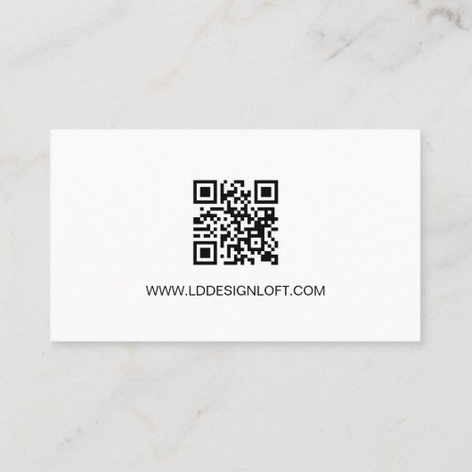 Minimalistische aangepaste Logo QR-code voor socia Visitekaartje (Achterkant)