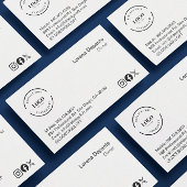 Minimalistische aangepaste Logo QR-code voor socia Visitekaartje