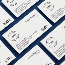 Minimalistische aangepaste Logo QR-code voor socia Visitekaartje