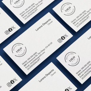 Minimalistische aangepaste Logo QR-code voor socia Visitekaartje
