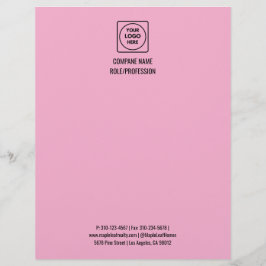 Minimalistische aangepaste logo tekst professionee briefhoofd