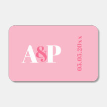 minimalistische aangepaste Monogram Zwart-Wit Huwe