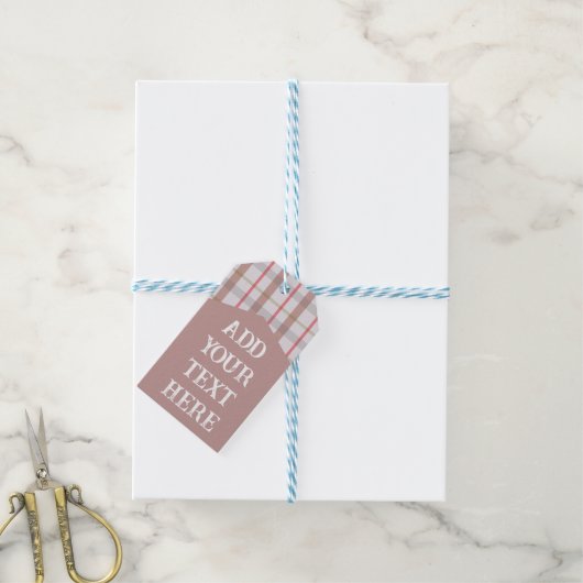 Minimalistische aangepaste naam cadeaukaart cadeaulabel (Met Touw)