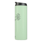 Minimalistische aangepaste naam Daisy April Geboor Thermosbeker (Geroteerd rechts)