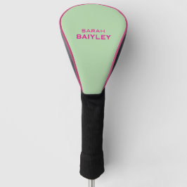 Minimalistische aangepaste naam modern golfheadcover