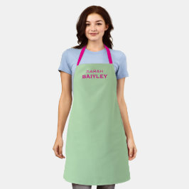 Minimalistische aangepaste naam modern schort