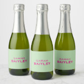 Minimalistische aangepaste naam modern sparkling wijnetiket (Flessen)