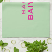 Minimalistische aangepaste naam modern theedoek (Gevouwen)