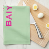 Minimalistische aangepaste naam modern theedoek (Quarter Fold)