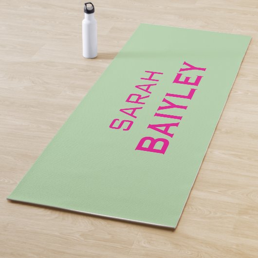 Minimalistische aangepaste naam modern yogamat (In situ)