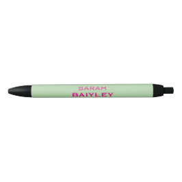 Minimalistische aangepaste naam modern zwarte inkt pen