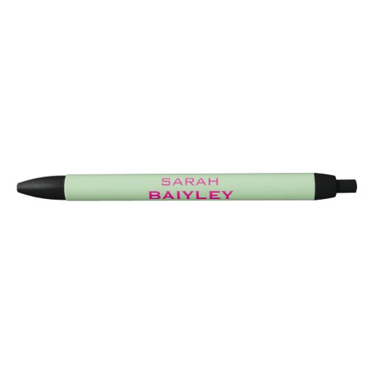 Minimalistische aangepaste naam modern zwarte inkt pen (Voorkant)