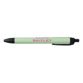 Minimalistische aangepaste naam modern zwarte inkt pen (Bodem)