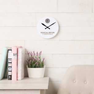 Minimalistische Aangepaste Naam Moderne Elegante S Ronde Klok