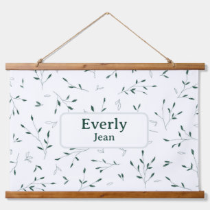 Minimalistische aangepaste naam Nursery Decor Bota Hangend Wandkleed