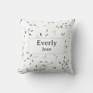Minimalistische aangepaste naam Nursery Decor Bota Kussen