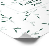 Minimalistische aangepaste naam Nursery Decor Bota Poster (Hoek)