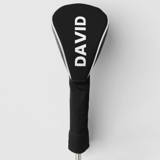 Minimalistische aangepaste naam of Logo Golfheadcover (Voorkant)