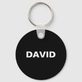 Minimalistische aangepaste naam of logo sleutelhanger (Voorkant)