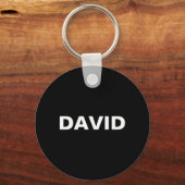 Minimalistische aangepaste naam of logo sleutelhanger (Voorkant)