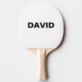 Minimalistische aangepaste naam of Logo Tafeltennisbatje (Achterkant)