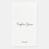 Minimalistische Aangepaste Naam Persoonlijk Servet (Voorkant)