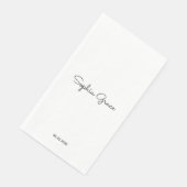 Minimalistische Aangepaste Naam Persoonlijk Servet (Hoek)
