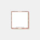 Minimalistische Aangepaste Naam Professionele Roze Post-it® Notes (Voorkant)