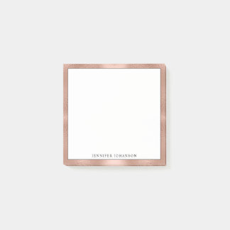 Minimalistische Aangepaste Naam Professionele Roze Post-it® Notes