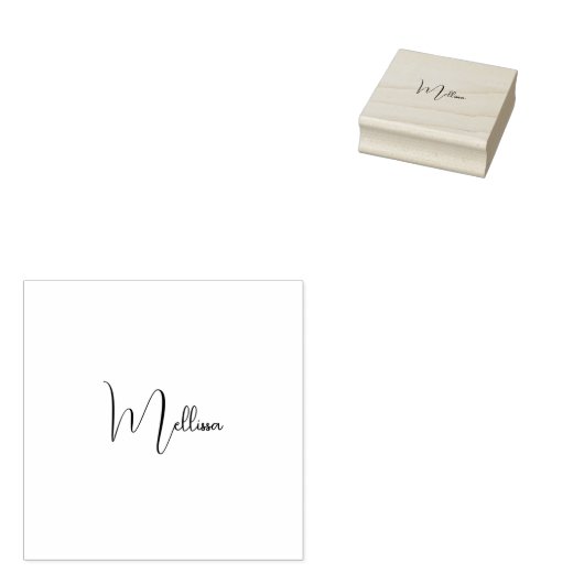 Minimalistische aangepaste naam rubberstempel (Gestempeld)