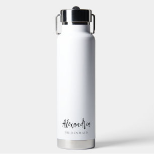 Minimalistische Aangepaste Naam Trouwfeest Waterfles