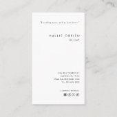 Minimalistische aangepaste professionele life coac visitekaartje (Voorkant)