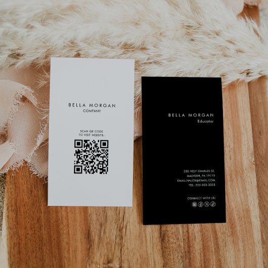 Minimalistische aangepaste professionele opvoeder visitekaartje