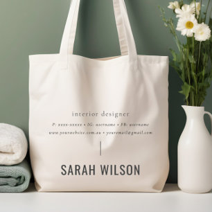 Minimalistische aangepaste promotionele ondernemin tote bag