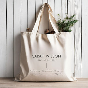 Minimalistische aangepaste promotionele ondernemin tote bag