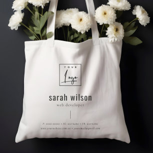 Minimalistische aangepaste promotionele zakelijke tote bag