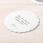 Minimalistische aangepaste quote kartonnen onderzetters (Gekanteld)