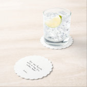 Minimalistische aangepaste quote kartonnen onderzetters (Insitu)