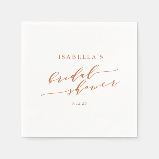 Minimalistische aangepaste roest tekst Boho Vrijge Servet (Voorkant)