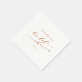 Minimalistische aangepaste roest tekst Boho Vrijge Servet (Hoek)